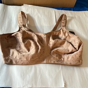 NWT Elila Moca plus size bra extra support padded shoulder straps size 50G